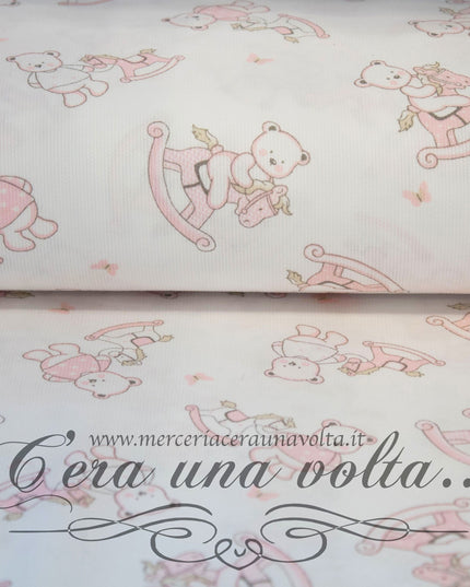 Tessuto in cotone orsetto