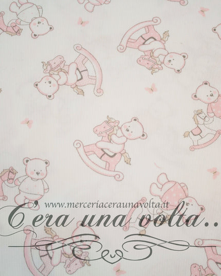Tessuto in cotone orsetto