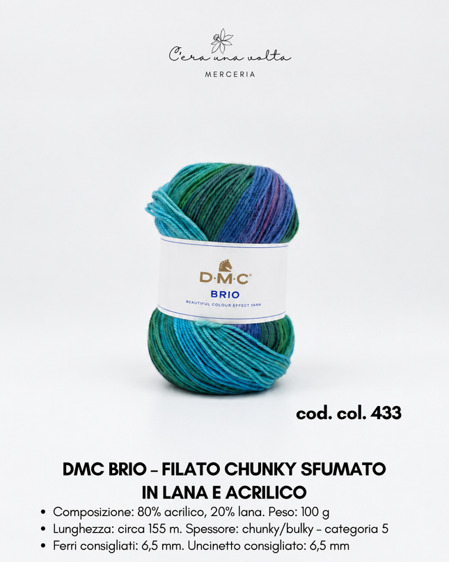 DMC Brio – Filato sfumato in lana e acrilico da 100 g