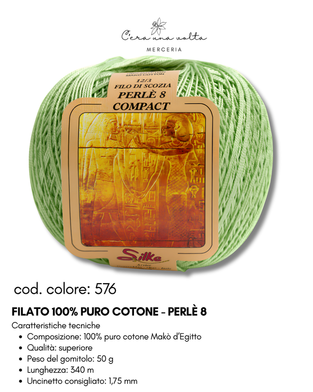Filato 100% Puro Cotone - Perlè 5 e Perlè 8