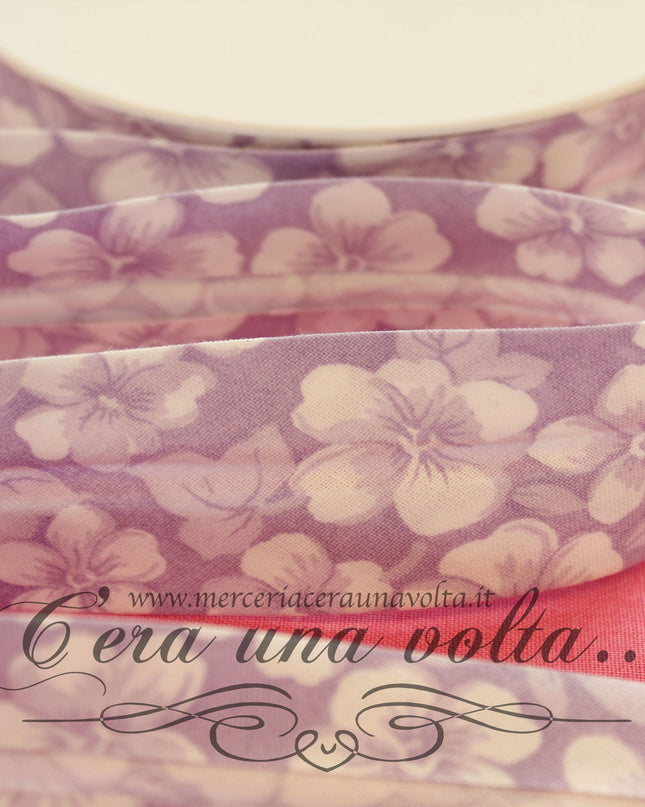 Sbieco di cotone a fiori Glicine