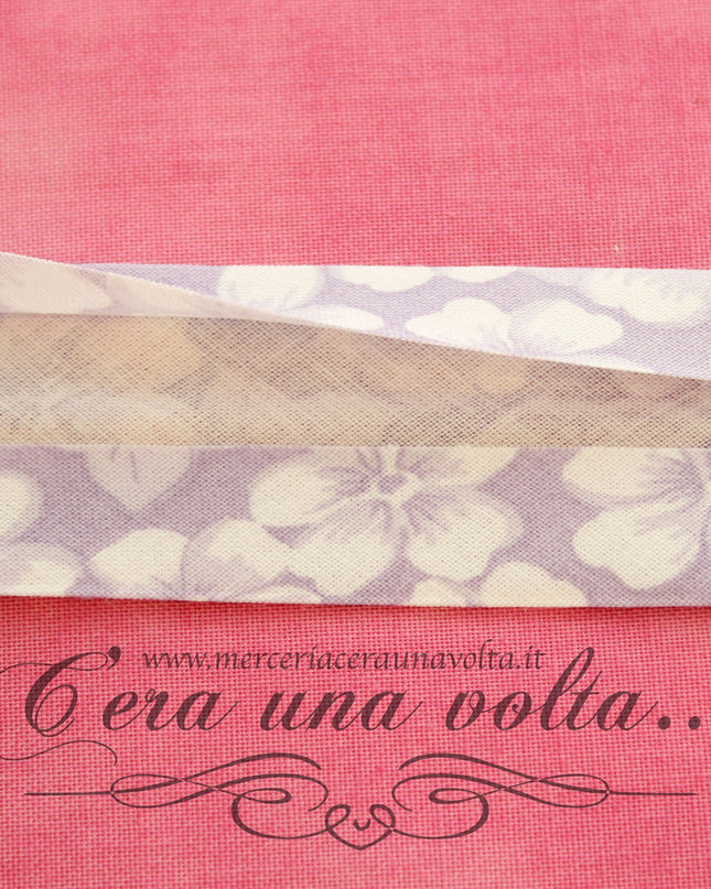 Sbieco di cotone a fiori Glicine