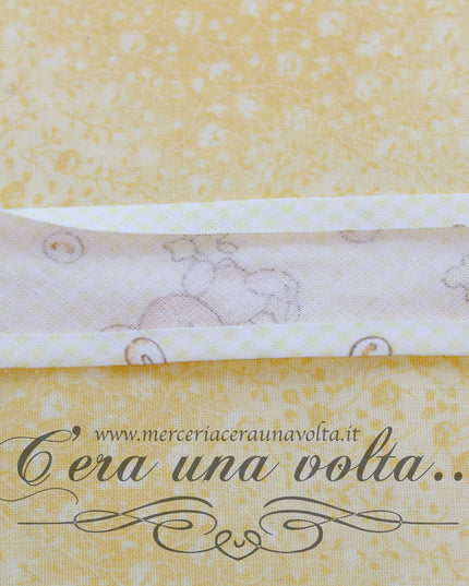 Sbieco di cotone Giallo Pastello