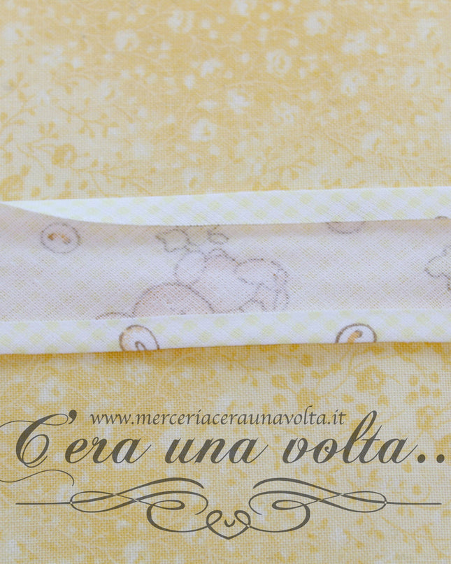 Sbieco di cotone Giallo Pastello
