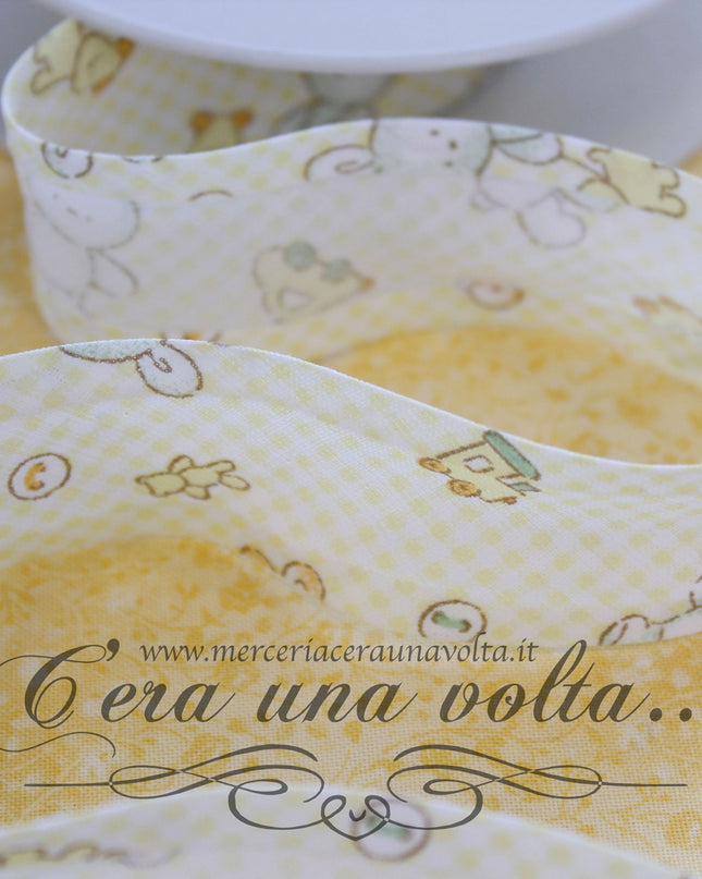 Sbieco di cotone Giallo Pastello
