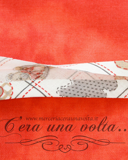 Sbieco di cotone Orsetti e Cuori