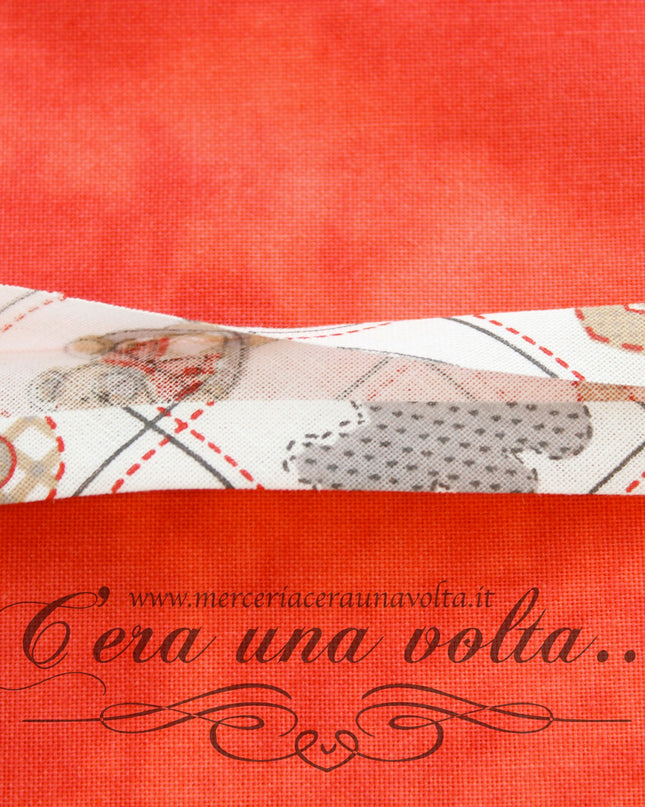 Sbieco di cotone Orsetti e Cuori