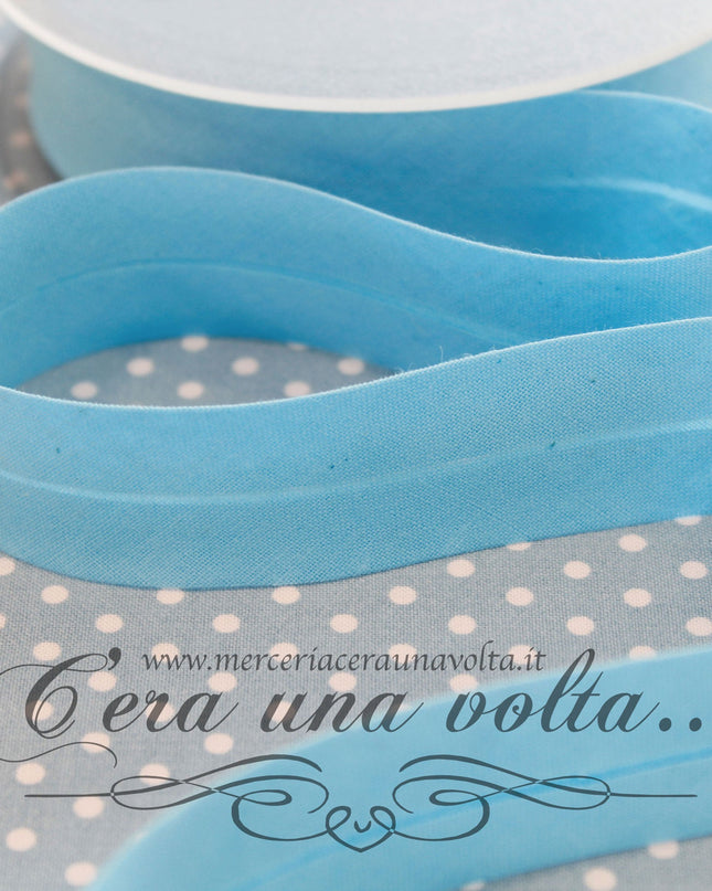 Sbieco di Cotone Turchese Chiaro