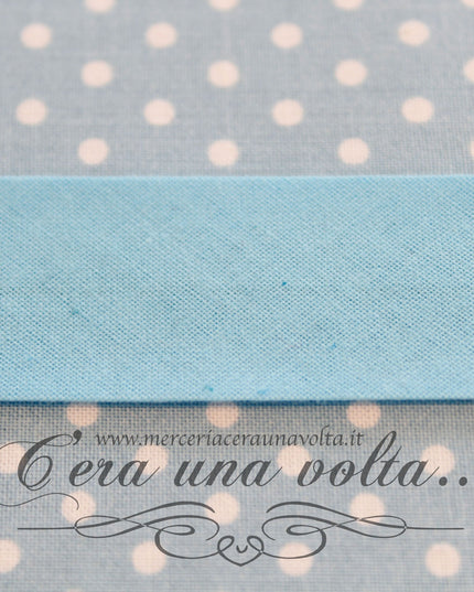 Sbieco di Cotone Turchese Chiaro