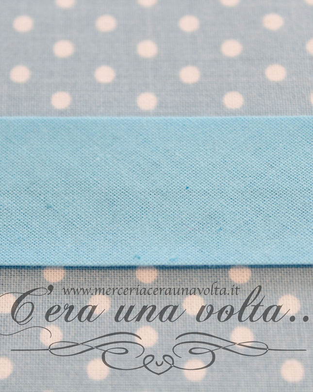 Sbieco di Cotone Turchese Chiaro