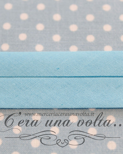 Sbieco di Cotone Turchese Chiaro