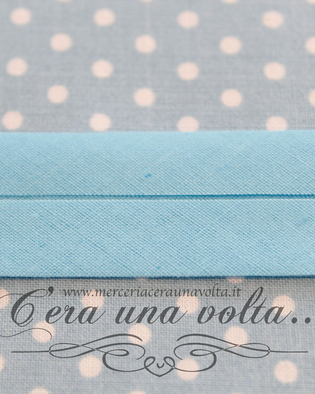 Sbieco di Cotone Turchese Chiaro