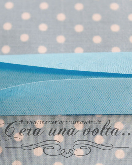 Sbieco di Cotone Turchese Chiaro