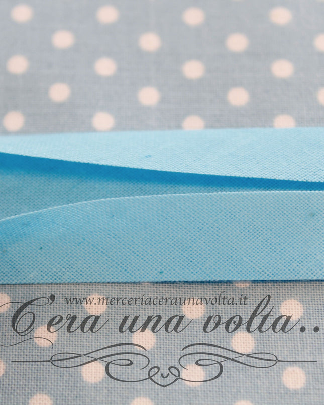 Sbieco di Cotone Turchese Chiaro