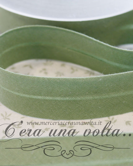 Sbieco di Cotone Verde Muschio