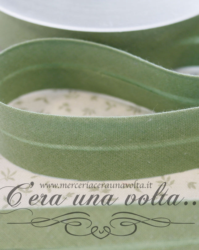 Sbieco di Cotone Verde Muschio