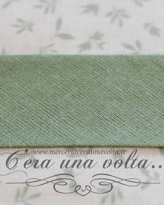 Sbieco di Cotone Verde Muschio