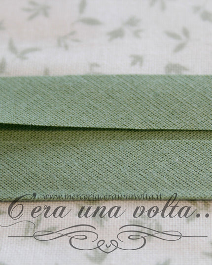 Sbieco di Cotone Verde Muschio