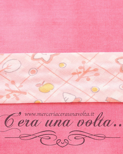 Sbieco di cotone Fantasia in Rosa