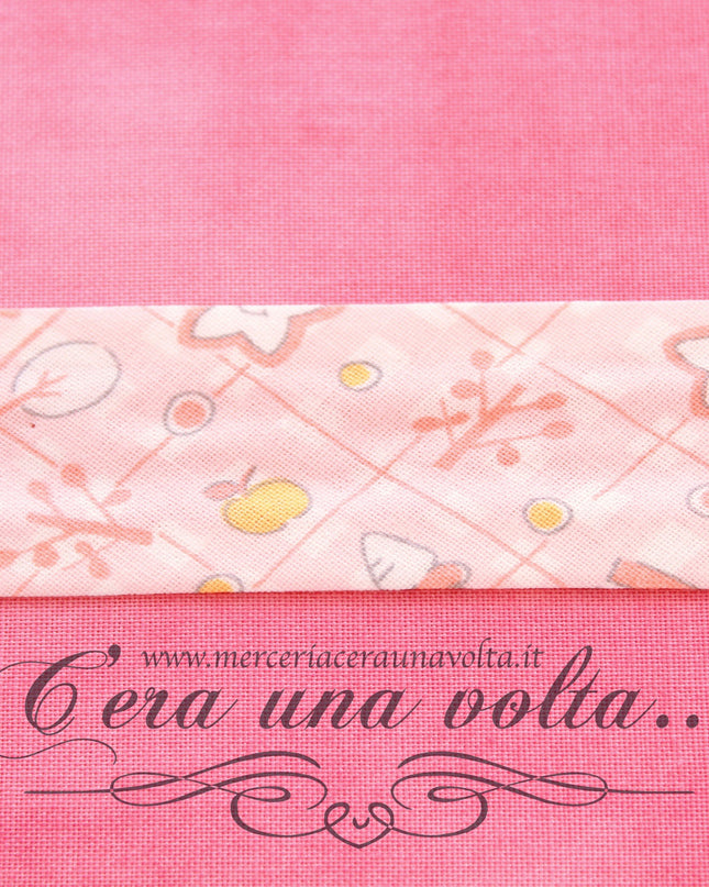 Sbieco di cotone Fantasia in Rosa