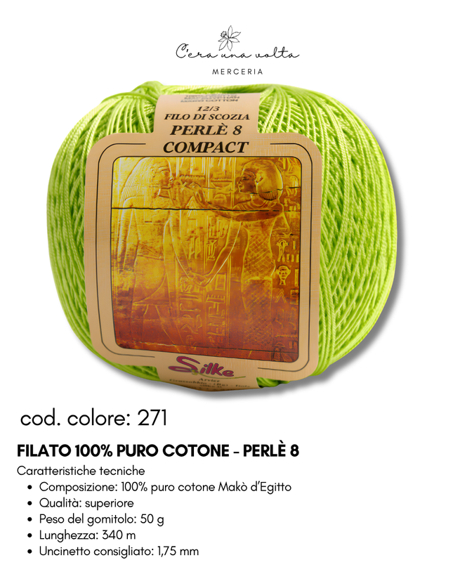 Filato 100% Puro Cotone - Perlè 5 e Perlè 8