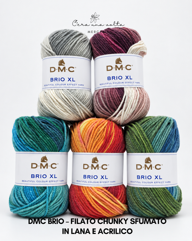 DMC Brio XL – Filato chunky sfumato in lana e acrilico