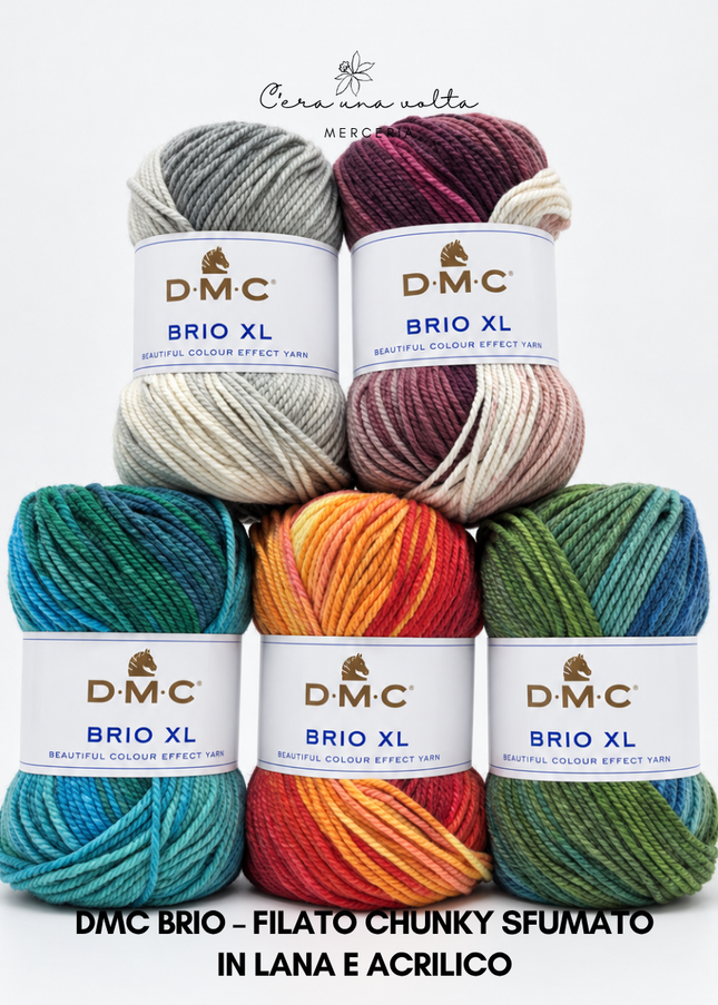 DMC Brio XL – Filato chunky sfumato in lana e acrilico