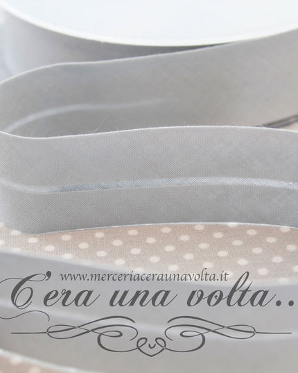 Sbieco di Cotone Grigio Seta