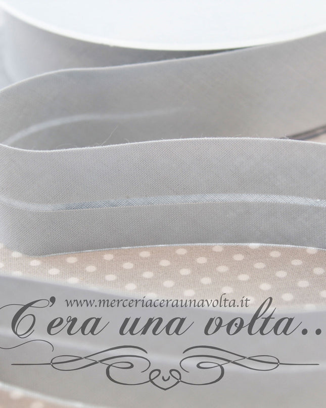 Sbieco di Cotone Grigio Seta