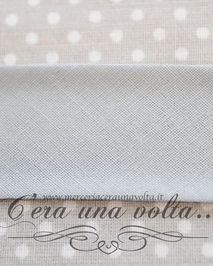 Sbieco di Cotone Grigio Seta