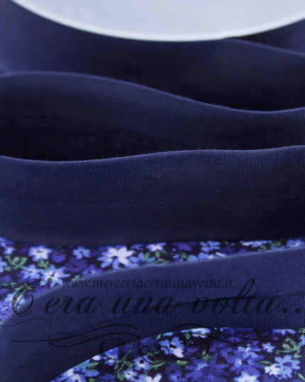 Sbieco di Cotone Blu Notte