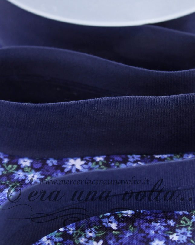 Sbieco di Cotone Blu Notte