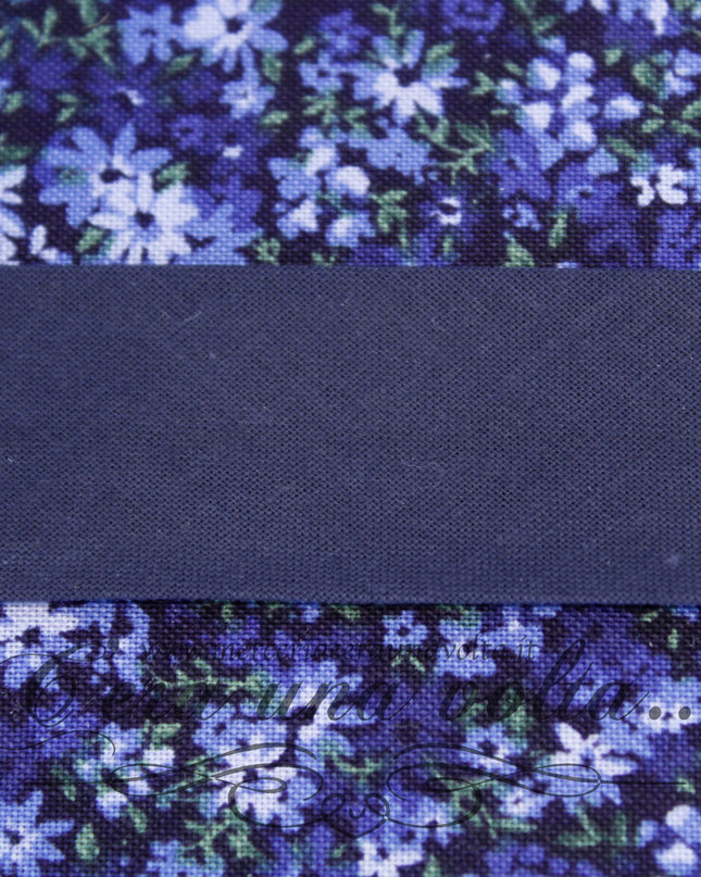 Sbieco di Cotone Blu Notte