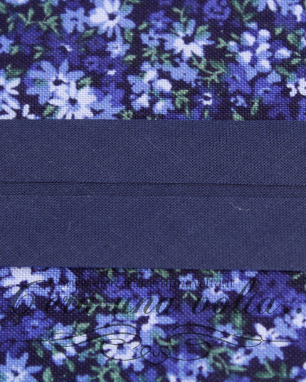 Sbieco di Cotone Blu Notte