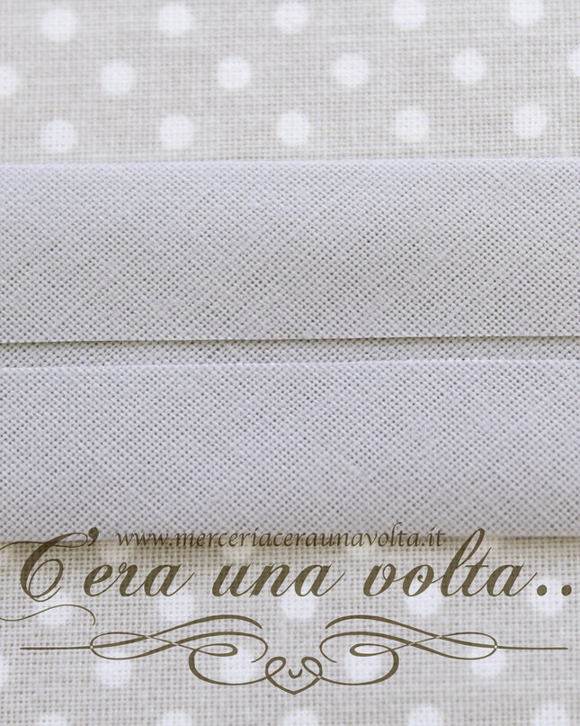 Sbieco di Cotone Grigio Seta
