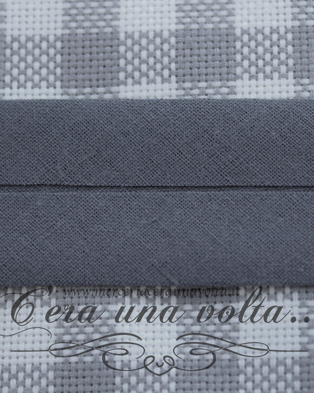 Sbieco di Cotone Grigio Scuro