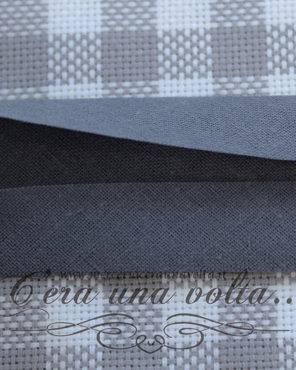 Sbieco di Cotone Grigio Scuro