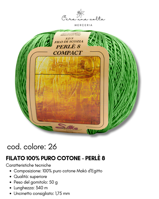 Filato 100% Puro Cotone - Perlè 5 e Perlè 8