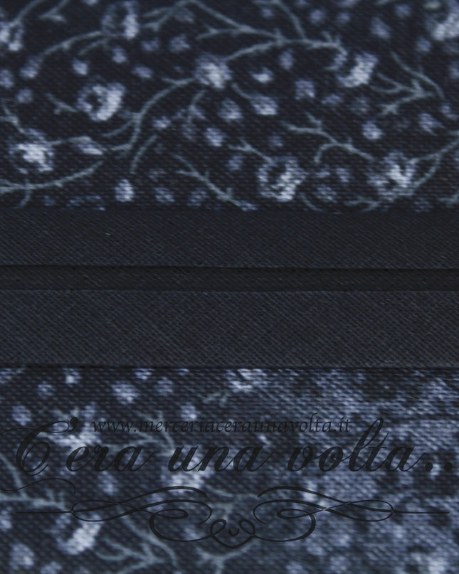 Sbieco di Cotone Nero 1,5 cm