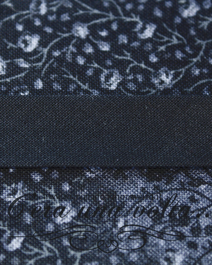 Sbieco di Cotone Nero 1,5 cm