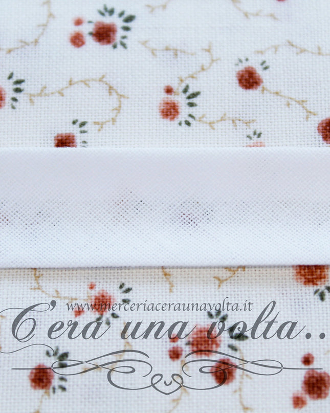 Sbieco di Cotone Bianco 1,5 cm