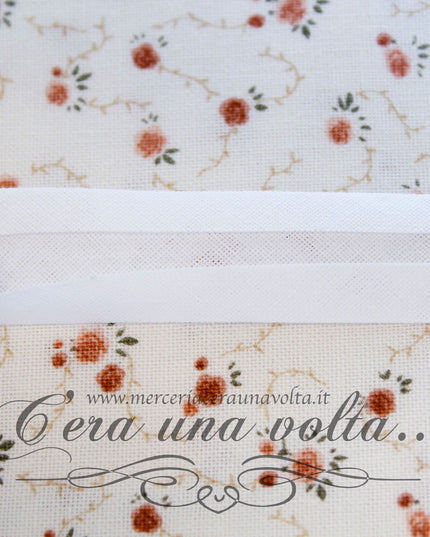 Sbieco di Cotone Bianco 1,5 cm