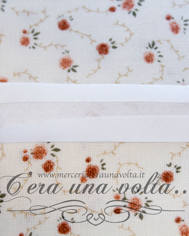 Sbieco di Cotone Bianco 1,5 cm