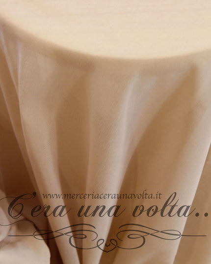 Tessuto in Tulle Elasticizzato Sabbia