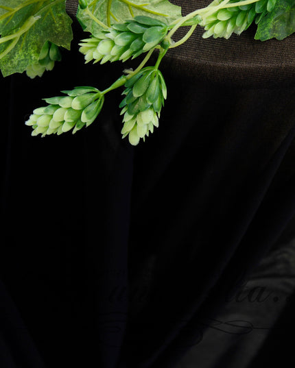 Tessuto in Tulle Elasticizzato Nero
