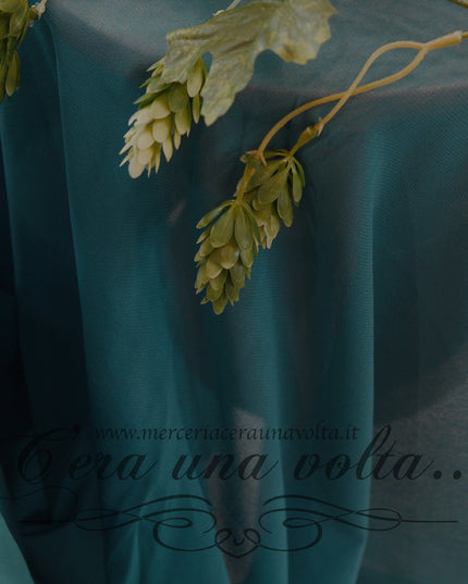 Tessuto in Tulle Elasticizzato Ottanio