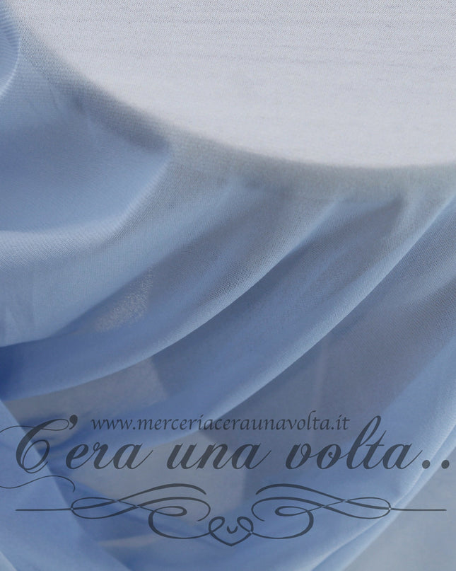 Tessuto in Tulle Elasticizzato Azzurro