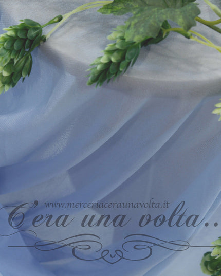 Tessuto in Tulle Elasticizzato Azzurro
