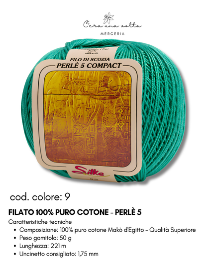Filato 100% Puro Cotone - Perlè 5 e Perlè 8