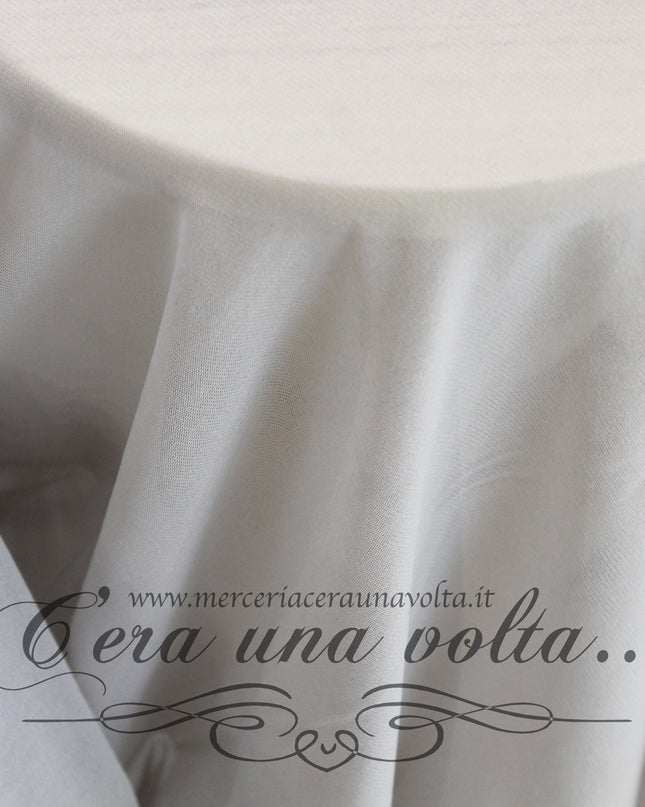 Tessuto in Tulle Elasticizzato Grigio Seta